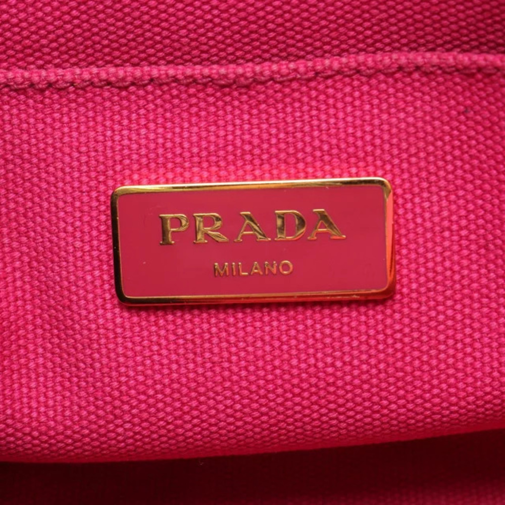 Prada Canapa pink handbag canvas 2way - Picture 4 of 8
